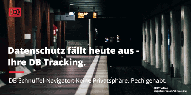 DBTracking-Werbung von Digitalcourage.de